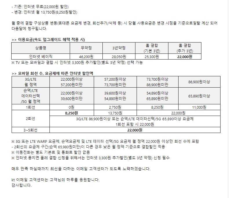 2024년 11월 현재 KT 인터넷 뭉치면 올레 인터넷 베이직 500 메가 결합 할인 무 약정 내역 K-20241121-540134.jpg